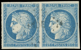 INDE CG N°23 : 25c. Bleu, PAIRE Obl. Losange INDE, Superbe - Autres & Non Classés