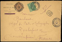 Let INDOCHINE 11 Et 27 : 30c. Et 5c. Obl. Càd PHU-LANG-THUONG TONKIN 7/12/06 S. Env. Rec., Arr. Rochefort, TB - Other & Unclassified