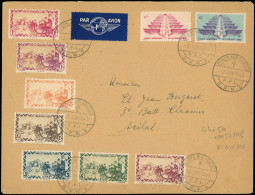 Let LEVANT 44/50 Et PA 5/6 Obl. POSTE AUX ARMEES/F.F.L./B.P.M.6 S. Env. Par Avion, Au Verso Cachet Vaguemestre D'Etapes/ - Autres & Non Classés