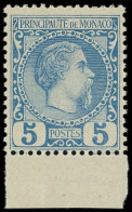 ** MONACO 3 : 5c. Bleu, Charles III, TB - Neufs