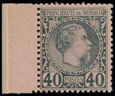 ** MONACO 7 : 40c. Bleu Sur Rose, Charles III, Bdf, TB - Neufs