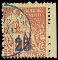 NOSSI-BE 6B : 25 Sur 40c. Rouge-orange, Surcharge Indigo, Petit Bdf, Obl. NOSSI-BE 22/6/(89), TB - Autres & Non Classés