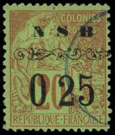 NOSSI-BE 13 : 0 25 Sur 20c. Brique Sur Vert, Obl., TB. Br - Autres & Non Classés
