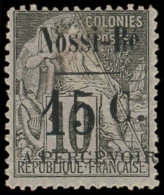 * NOSSI-BE Taxe 9 : 15c. Sur 10c. Noir Sur Lilas, T III, TB. Br - Autres & Non Classés