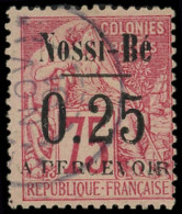 NOSSI-BE Taxe 17 : 0.25 Sur 75c. Rose, Oblitéré, TB. Br - Autres & Non Classés