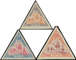 * OBOCK 60/62 : 2f., 5f. Et 10f. Triangulaires De 1894, TB - Autres & Non Classés