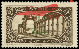(*) SYRIE PA 30c : 2p. Sépia, Surch. AVION En Vert, TB - Autres & Non Classés