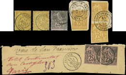 TAHITI CG N°53 (6) Et 54 (3) Obl. Càd PAPEETE TAHITI Dont 3 Pièces Sur Fragts, TB - Autres & Non Classés