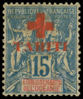 * TAHITI 34 : 15c. Bleu, Croix Rouge 1915, Bon Centrage, TB/TTB - Autres & Non Classés