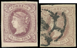 ESPAGNE 62 : 19c. Violet-brun S. Lilas (forte Ch.) Et Obl., TB - Oblitérés