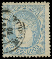 ESPAGNE 112 : 2e. Bleu, Obl. TB. C - Oblitérés