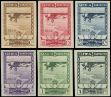 ESPAGNE PA 31/36 : Expo De Barcelone Et Séville 1929, NON DENTELES */**, TB, Cote * - Oblitérés