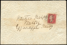 Let GRANDE BRETAGNE 10 : 1p. Brun-rouge Obl. GC 926 S. Env. VALENTINE, Arr. YARM 11/2/6, RR, TTB - Lettres & Documents
