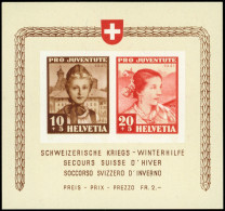 ** SUISSE BF 6 : Secours D'Hiver 1941, TB - Blocs & Feuillets