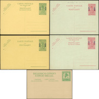Let Congo Belge, Ensemble De 5 CP Entiers Dont 2 CPRP, TB - Altri & Non Classificati