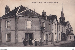 F17-41) DROUE (LOIR ET CHER) CAFE  RESTAURANT BINOIS - ANIMEE - HABITANTS - ( 2 SCANS ) - Droue