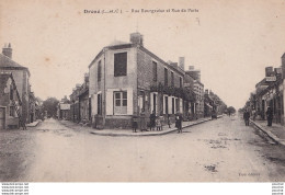 F16-41) DROUE (LOIR ET CHER)  RUE BOURGEOISE ET RUE DE PARIS - ANIMEE - HABITANTS - ( 2 SCANS ) - Droue
