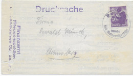 Drucksache Finanzamt Bad Freienwalde Nach Straussberg 1945, Notstempel - Covers & Documents