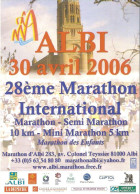 CPM - ATHLETISME - COURSE A PIED - ALBI - 28EME MARATHON INTERNATIONAL 2006 - Atletiek