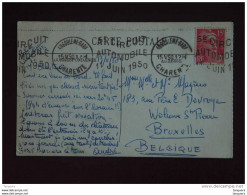 Frankrijk France 1950 Vlagstempel Flamme 5e Circuit Automobile Angouleme-gare - Auto's