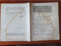 LOI Du 20 Mars 1791 Relative Aux Religieux Qui Voudront Continuer De Vivre En Commun - Decrees & Laws