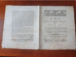 LOI Du 6 Avril 1791 Relative Aux Ecclésiastiques Fonctionnaires Publics - Decrees & Laws