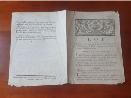 LOI Du 12 Février 1792 Relative Aux Paiements Des Rentes Dues .... - Decrees & Laws