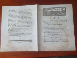 LOI Du 20 Mars 1791 Relative Au Rétablissement De L Article XXII Du Titre  II De La Constitution Civile Du  Clergé - Decrees & Laws