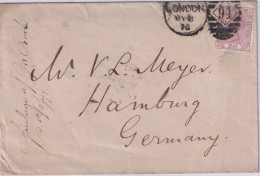 GB 1878, QV 2½ D Rosy Mauve Pl.10 (OF) On Fine Cvr With Barred Duplex-cancel "LONDON / 94" (Inland Branch, Dubus Type 11 - Covers & Documents