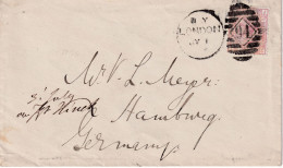 GB 1878, QV 2½d Rosy Mauve Pl.10 (JC) On Very Fine Cvr With Barred Duplex-cancel "LONDON / 94" (Inland Branch, Dubus Typ - Covers & Documents
