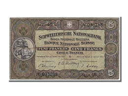 Billet, Suisse, 5 Franken, 1949, 1949-01-20, TB+ - Switzerland
