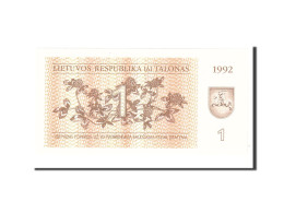 Billet, Lithuania, 1 (Talonas), 1992, Undated, KM:39, NEUF - Litouwen
