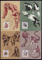 3019-3022 Dresdner Zoo 1986, Amtliche MK 5-8/1986 - Maximumkarten (MC)