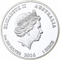 Australie, Elizabeth II, Dollar, L'année Du Cheval, 2014, Perth, BE, Argent, FDC - Dollar
