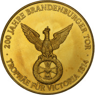 Allemagne, Médaille, 200 Jahre Brandenburger Tor, Trophäe Für Victoria, 1991 - Other & Unclassified