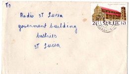 90617 - St.Lucia - 1972 - 2c Kathedrale EF A OrtsBf CASTRIES - St.Lucia (...-1978)