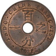 Indochine Française, 1 Centième, 1922, Poissy, Bronze, SUP - Autres & Non Classés