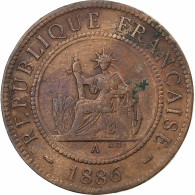 Indochine Française, 1 Centime, 1886, Paris, Bronze, TB - Autres & Non Classés