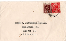 90620 - St.Lucia - 1928 - 1,5d KGV MiF A Bf CASTRIES -> Deutschland - St.Lucia (...-1978)