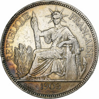 Indochine Française, 1 Piastre, 1903, Paris, Argent, TTB, KM:5a.1 - Autres & Non Classés