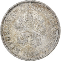 Tchécoslovaquie, 5 Korun, 1930, Kremnica, Argent, TB - Tchécoslovaquie