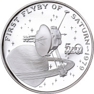 Îles Marschall, 50 Dollars, First Flyby Of Saturn, 1989, Sunshine Mint, BE - Marshall