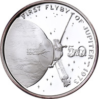 Îles Marschall, 50 Dollars, First Flyby Of Jupiter, 1989, Sunshine Mint, BE - Marshall