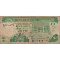 Maurice, 10 Rupees, Undated (1985), KM:35b, B - Mauritius