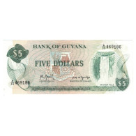 Billet, Guyana, 5 Dollars, KM:22d, NEUF - Guyana