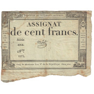 France, 100 Francs, SERIE 2068, TB, KM:A78, Lafaurie:173 - Assignats