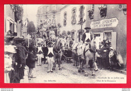 F-53-Ernee-03P107  Cavalcade Du 11 Juillet 1919, Le Char De La Chaussure, Café Lemonnier Lepescheux, Animation, Cpa BE - Ernee