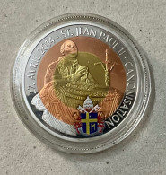 Silver Proof Coin In Capsule St Jean Paul II Pope Cameroun Cameroon Vatican Canonisation 2014 - Camerun