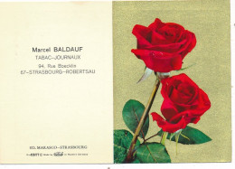 Vieux Papiers-67-Strasbourg Robertsau -Petit Calendrier De Poche Voeux 1972 "Tabacs-Journaux Baldauf"-Livraison Offerte - Small : 1971-80