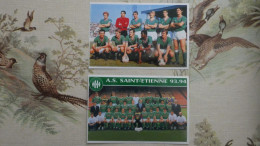 Lot De 2 Photos A.S. SAINT-ETIENNE Football - Altri & Non Classificati